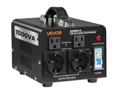 Koduva VEVOR įtampos keitiklis transformatorius, 1500VA, 110V/220V