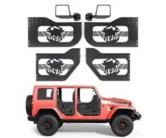 Koduva VEVOR Jeep vamzdinės durys, 4 durų, skirtos 2018–2026 Jeep Wrangler JL ir 2020–2026 Gladiator JT