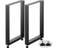 VEVOR Juodos metalinės stalų kojelės, 2 vnt., plieninės, 720 x 600 mm