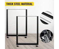 VEVOR Juodos metalinės stalų kojelės, 2 vnt., plieninės, 720 x 600 mm