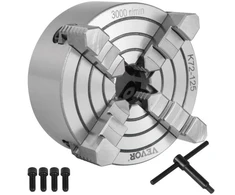 Koduva VEVOR K72-125 5 colių 4 žandų tekinimo griebtuvas, 125 mm, nepriklausomas, reversinis
