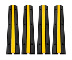 Koduva VEVOR kabelio apsaugos rampa, 4 vnt., 102 x 15,5 x 3 cm, juoda / geltona