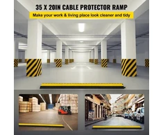 Koduva VEVOR kabelių apsauga 5 kanalų, juoda ir geltona, 88,9 x 50,8 x 5 cm