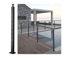 Koduva VEVOR kabelių turėklų kampinis stulpas, 36" x 1" x 2", plieno L formos, 10 iš anksto išgręžtų skylių