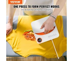 Koduva VEVOR kaitinimo presas 9 x 9 col., nešiojamas „Easy Press“ sublimacijai ir „DIY“ marškinėliams