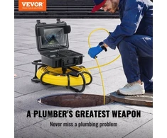 Koduva VEVOR kanalizacijos kamera, vamzdžių inspekcijos kamera, 22,9 cm 720p ekranas, 91,4 m