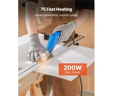Koduva VEVOR karšto peilio putplasčio pjaustytuvas, 200 W, reguliuojamas 50–500 °C, su 150 mm ir 200 mm ašmenimis