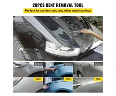 VEVOR Kėbulo įlenkimų šalinimo įrankių rinkinys, 20 vnt. Paintless Dent Repair strypai