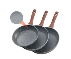 Koduva VEVOR keptuvių rinkinys, 3 vnt., aliumininės, 250/280/325 mm, pilkos