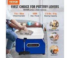 Koduva VEVOR keramikos žiedimo ratas 27,9 cm, 450 W, su pakoja ir lipdymo įrankiais