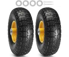 Koduva VEVOR kietos PU ratukai be oro, 25,4 cm, 2 vnt., 181,4kg