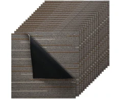 Koduva VEVOR kiliminės plytelės 610 x 610 mm, 24 vnt., modulinis kilimas, tamsiai ruda