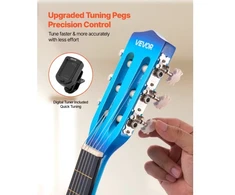VEVOR Klasikinė gitara 780 mm, mėlyna, starter rinkinys