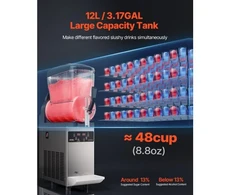 VEVOR Komercinė ledų kokteilių mašina, 12 l, vienas bakas, nerūdijantis plienas, XN120B