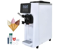 Koduva VEVOR komercinė minkštų ledų mašina, 10 l/val., 900 W, vieno skonio, stalviršio