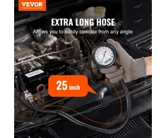 Koduva VEVOR kompresijos testerio adapterių rinkinys, 9 dalių, 0–300 psi, su ilgo pasiekiamumo žarnomis ir dėklu