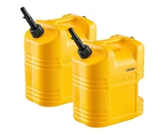Koduva VEVOR kuro kanistras, 19 l, su snapeliu ir aiškia skale, 15 l/min, geltonas, 2 vnt.