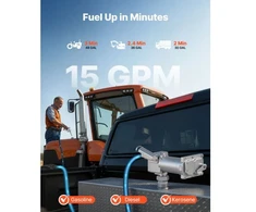 VEVOR Kuro perkėlimo siurblys, 12 V DC, 57 l/min, ketaus, rinkinys su rankiniu uždarymo pistoletu