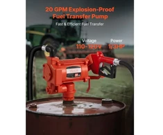 VEVOR Kuro perkėlimo siurblys, 230 V, 20 GPM (76 l/min), AC elektrinis, su automatinio sustabdymo pistoletu ir išleidimo žarna