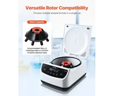 Koduva VEVOR laboratorinė centrifuga, 100–1900 xg, 500–4000 aps./min., 1 rotorius, 2/5/10/15 ml