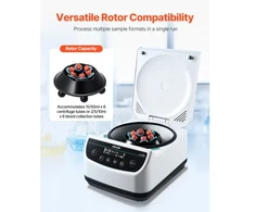 Koduva VEVOR laboratorinė centrifuga, 100–2100 xg RCF, 500–4000 aps./min, 1 rotorius, 2/5/10/15/50 ml