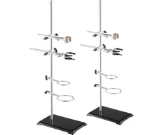 Koduva VEVOR laboratorinis stovas, 2 komplektai, plieno 59,9 cm strypas, ketaus pagrindas 21,1 x 13,5 cm