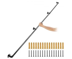 Koduva VEVOR laiptų turėklas, 304,8 cm, anglinio plieno, juodas