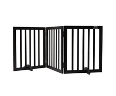 VEVOR Laisvai pastatomas šuns vartelis, 3 panelių, 24" H x 60" W, rudas