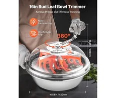 Koduva VEVOR lapų ir žiedų trimeris, 420 mm rankinis dubens trimeris, nerūdijančio plieno ašmenys, vizualus pjovimas
