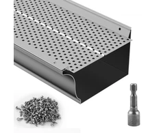 Koduva VEVOR latako apsauga, 152 mm, aliuminio lapų filtras, 52 vnt., 528 cm, 4 mm skylės, 0,5 mm storio