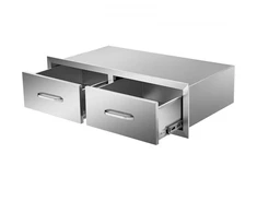 Koduva VEVOR lauko virtuvės stalčiai, 30" W x 10" H x 20" D, horizontalūs dvigubi BBQ stalčiai su rankena