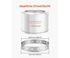 Koduva VEVOR laužavietės stovas Solo Stove Bonfire, 68,6 cm nerūdijančio plieno žiedas, skirtas Yukon 27 colių