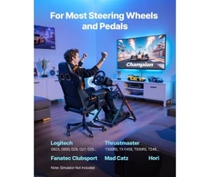 VEVOR Lenktynių vairo stovas, reguliuojamas ir sulankstomas, Logitech ir Thrustmaster suderinamumas