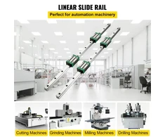 VEVOR Linijinis bėgelis ir guolių blokai, 3 vnt., HSR20, 1700 mm