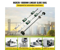Koduva VEVOR linijinis kreipiamasis bėgis HGR20 1000 mm, 2 vnt., RM1605 1000 mm rutulinis sraigtas, BF12/BK12 rinkinys