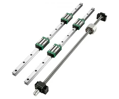 Koduva VEVOR linijinis kreipiamasis bėgis HGR20-1700 mm, 2 vnt., su RM1605-1700 mm rutuliniu sraigtu ir BF12/BK12 rinkiniu