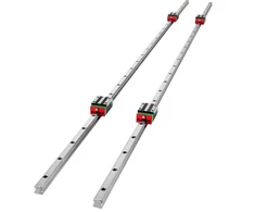 Koduva VEVOR linijinis kreipiamasis bėgis 2 x 15-1500 mm su 4 vežimėlių blokais