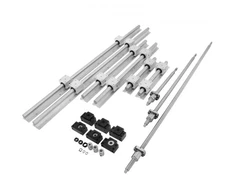 Koduva VEVOR linijinių kreiptuvų bėgių CNC rinkinys SBR20 su 3 RM1605 rutuliniais sraigtais 350/650/1050 mm ir BK/BF12