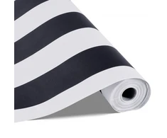 Koduva VEVOR lipni sienų plėvelė, 45 cm x 15 m, juoda ir balta, modernus geometrinis raštas