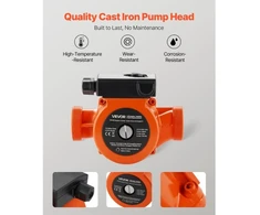 Koduva VEVOR LPS32-8S/180 ketaus cirkuliacinis siurblys, 3/8 HP, 220–240 V, 110 L/min