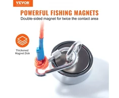 Koduva VEVOR magnetinės žvejybos rinkinys, dvipusiai magnetai, 544,3kg traukos jėga, 7,5 cm