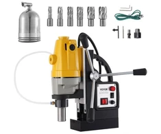 Koduva VEVOR magnetinis gręžtuvas 1100 W, 12000 N, su 6 vnt. HSS žiediniais grąžtais