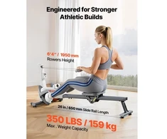 Koduva VEVOR magnetinis irklavimo treniruoklis, 16 lygių, sulankstomas, 158 kg, Bluetooth APP, LCD ekranas