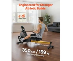 Koduva VEVOR magnetinis irklavimo treniruoklis, 16 lygių, sulankstomas, Bluetooth programėlės suderinamumas, LCD ekranas, 158 kg