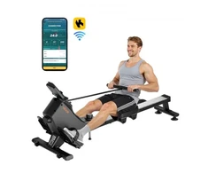 Koduva VEVOR magnetinis irklavimo treniruoklis, 16 lygių, sulankstomas, Bluetooth programėlės suderinamumas, LCD ekranas, 158 kg