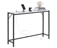 VEVOR Marmurinis konsolinis stalas, 110 x 23,9 x 74,2 cm, su maitinimo lizdu