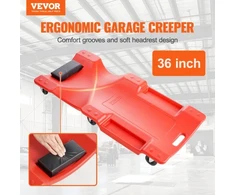 VEVOR Mechaniko plastikinė gultuvė, 914 mm, 158,8kg, su paminkštinta galvos atrama ir 6 ratukais