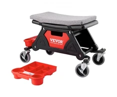 Koduva VEVOR mechaniko taburetė, 136,1kg talpa, riedanti sėdynė su 10,2 cm ratukais, 3 ištraukiamais įrankių padėklais ir stalčiumi