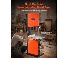 Koduva VEVOR medienos juostinis pjūklas HBS450, 457 mm, 2240 W, 406 mm, ketaus stalas