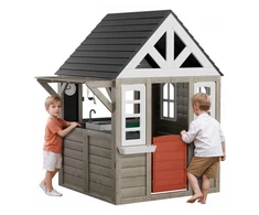 VEVOR Medinis vaikų žaidimų namelis, kedro, TLG91001, 1403 x 1260 x 1660 mm